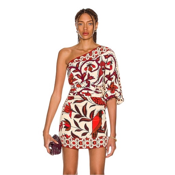 Johanna Ortiz One Shoulder Dress with Bold Print - Picture 4 of 10